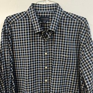 Scott Barber 2XL 100% cotton l/s button down shirt in plaid